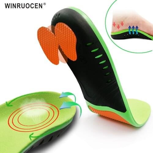 Orthotic Arch Support Shoes Insoles PU Material Flat Feet Sports Running Breathable Insoles for feet Man Women Orthopedic Pad