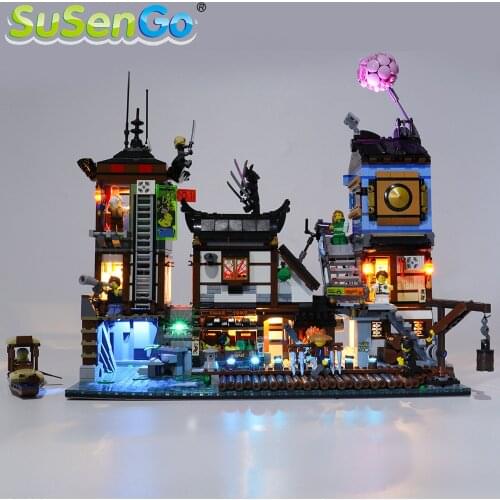 SuSenGo LED Light kit For 70657 NINJA City Docks , (Model Not Included)