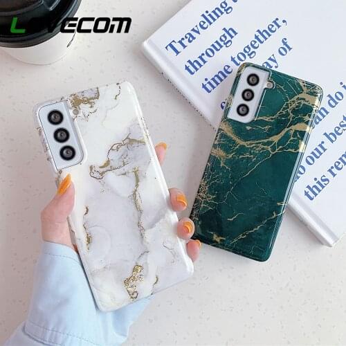 LOVECOM Vintage Gilt Marble Texture Case For Samsung S21 S20 Ultra S10 Plus Note 20 10 Plus A51 A41 A71 A50 A31 Soft IMD Cover