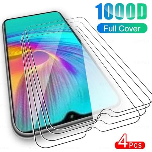 4Pcs Full Cover Protective Glass For Infinix Hot 10 Lite Tempered Glas For Hot10lite Hot10 8 10Lite 6.6" Screen Protector Film