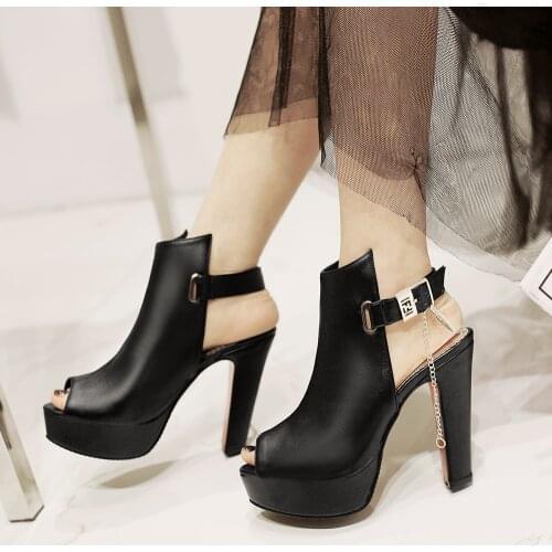 2017 New Ladies Shoes Gladiator Sandals Women Big Size 34- 50 Cool boots Ladies Shoes High Heel Women Pumps 188