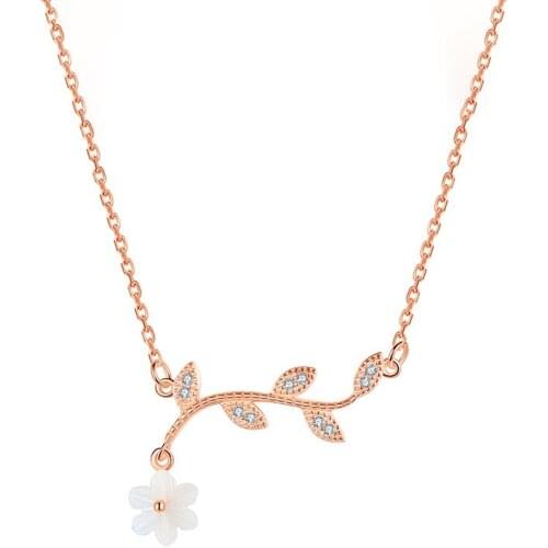 2020 Necklace Female Sterling Silver Korean Version of Super Fairy Necklace Light Luxury Niche Design Silver 925 Jewelry