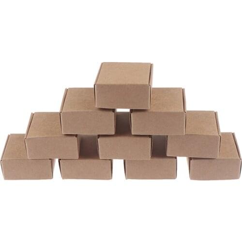 10pcs/lot Dollhouse Mini Simulation Express Box Kraft Paper Box Model Doll House Accessories Toys
