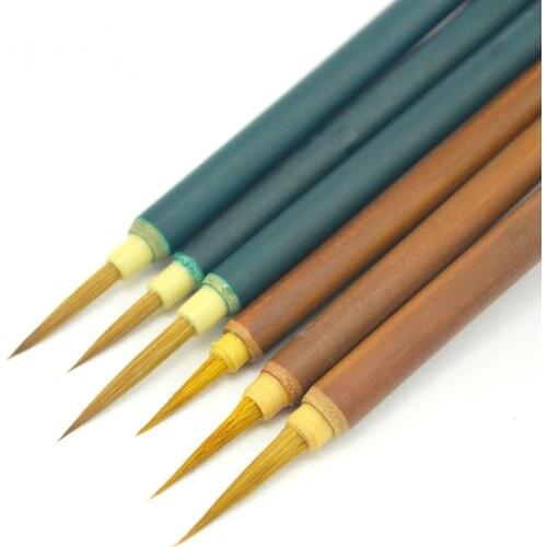 3pcs Chinese Painting Fine Line lian Brush Set Meticulous watercolor Freehand Painting Writing Brushes Calligraphy Brush Pen
