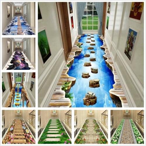 3D Carpets for Living Room Funny Adventure Floor Area Rugs for Kids Room Decorative Long Hallway Corridor Kitchen Bedroom Rugs