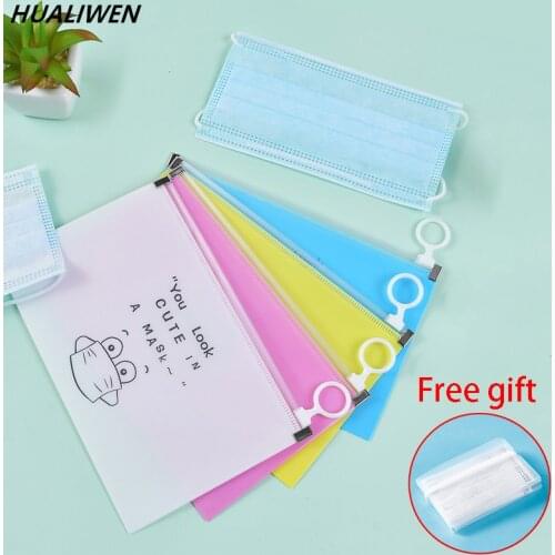 4pc Fashion Mask Cover Bag Portable Facemask Holder Face Mask Storage Box Case Save Mask Boxes