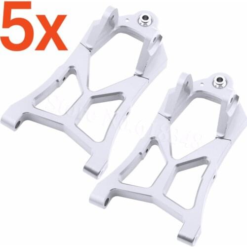 5Pairs Aluminum Front Lower Suspension Arms For 1/5 HPI Baja 5B 5SC 5T 5R SS T1000 KM ROVAN 85400 Hop Up Parts CNC