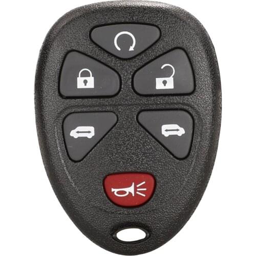 Jingyuqin 6 Button Remote Key Shell For G-M-C Buick CADI Chevy Chevrolet Pontiac Saturn Fob Case Replacement