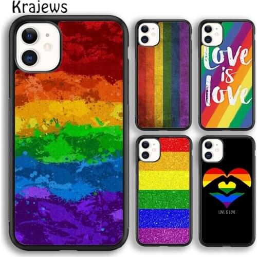 Krajews Gay Lesbian Lgbt Rainbow quotes Phone Case For iPhone 5s 6s 7 8 plus X XR XS 11 12 pro max Samsung Galaxy S9 S10 Plus
