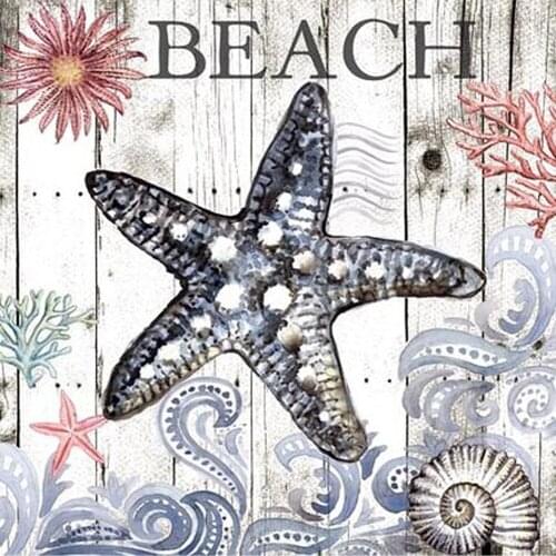 DOHAWIZS Diamond Painting “Beach” Full Square/Round Drill Diamond Embroidery Starfish Rhinestone Picture Crafts Kit Home Decor