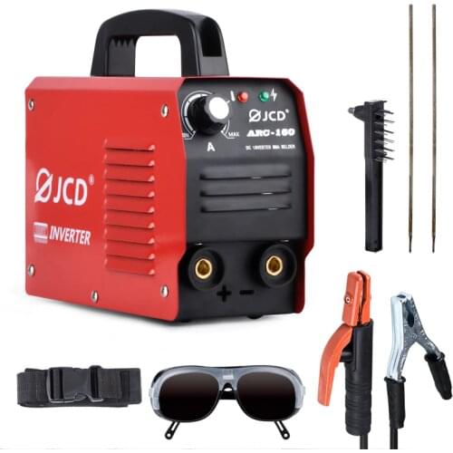 JCD ARC Welder DC Inverter LCD Digital Adjustable welder 220V 160Amp IGBT MMA Welding Machine for Home DIY Beginners welder