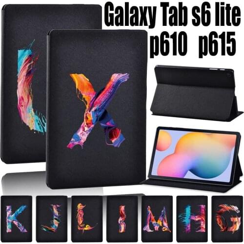 For Samsung Galaxy Tab S6 Lite P615/P610 10.4 Inch Flip Stand Leather Case Tablet Protective Shell + Free Stylus