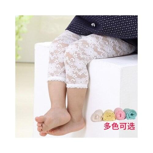 Girl Lace Leggings Fashion New Toddler Lace Design Thin Pants Kids Casual Princess Trousers Girls Pants 0-4 Years Baby Clothes