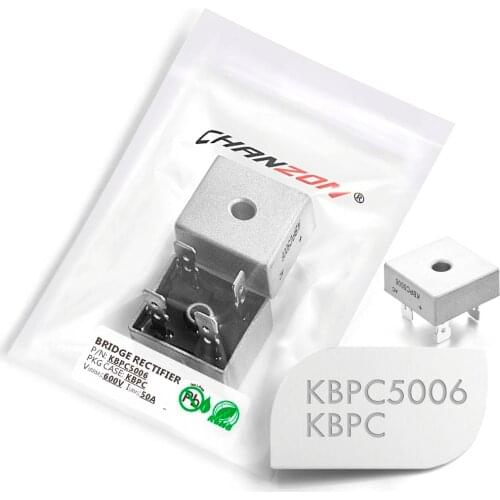 2 Pcs KBPC5006 Bridge Rectifier Diode 50A 600V KBPC 5006 Single Phase Full Wave 50 Amp 600 Volt Electronic Silicon