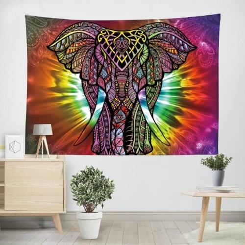 3D Printing Elephant Wall Tapestry Abstract Bedroom Aesthetic Room Decor Macrame Wall Hanging Cartoon Wall Decor Tapestry Home