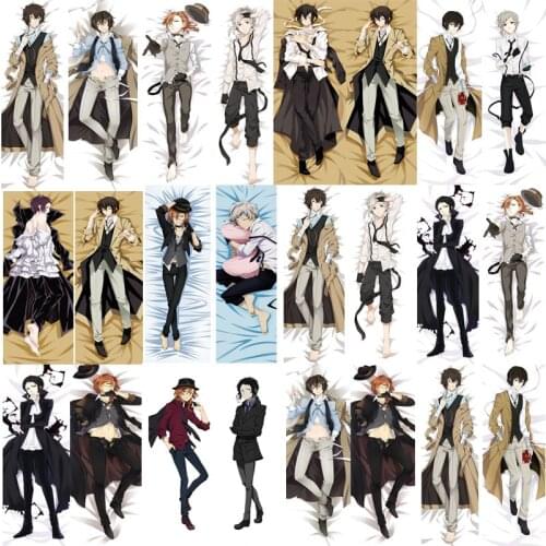 Bungou Stray Dogs Dakimakura Pillow case Hugging Body Pillow Cover Anime Atsushi Bungo Osamu Dazai Male Decorative Pillow shame