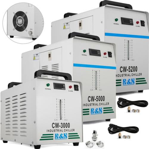 Industrial water cooler CW-3000AG CO2 laser tube cooler 9 L water cooler 50 W 220 V for cooling CO2 glass laser tube 10L / min