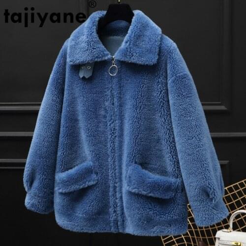 Real Fur Coat Sheep Shearling Fur Wool Jacket Autumn Winter Coat Women Clothes 2020 Korean Vintage Women Tops Suede Lining T3457