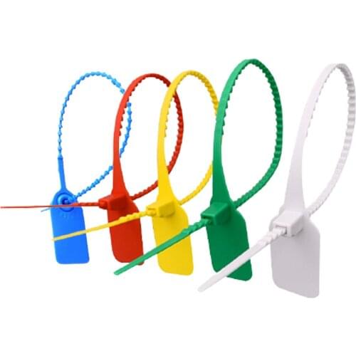 36cm Anti-theft Plastic Seals For Disposable Containers Cable Tie Logistics Plastic Seal Plastic Bag Safety Seal Numbered Locks