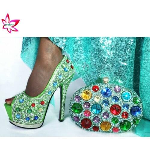 Popular 2020 New Design Italian Lady Shoes and Bag to Match High Quality New Coming African Women Shoes Matching Bag for Party