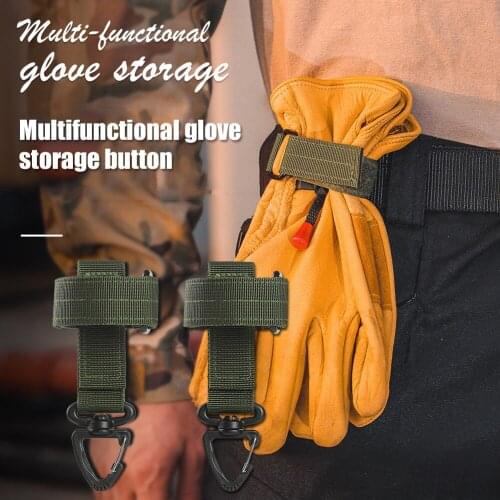 2pcs Outdoor Gloves Hook Climbing Rope Storage Buckle Camping Mountaineering Hanging Buckles Portable Multifunctional Tools