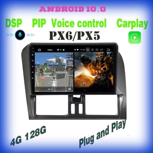 PX6 Android 10.0 voice control Car GPS radio Player for volvo XC60 2013 2014 2015 2016 2017 multimedia carplay wifi 4+128GB