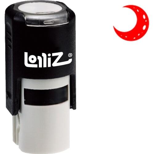 LolliZ "Moon" Pre-Inked Rubber Stamp