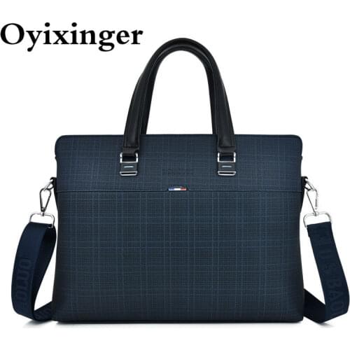 Mens Handbags Business A4 File Leather 14" Laptop Crossbody Bags For Men Shoulder Bag Purses And Handbags Pochette Bolso Hombre