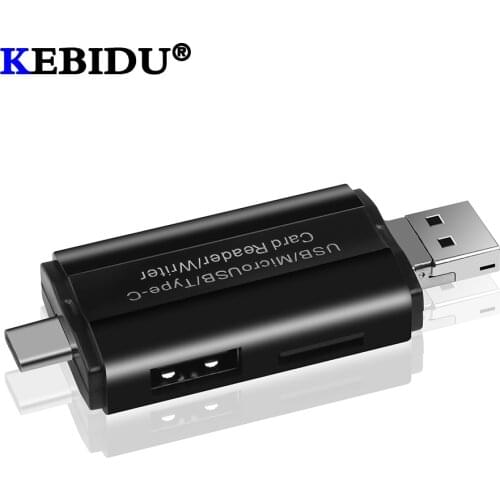 KEBIDU Latest Type C OTG Card Reader With USB Female Interface For PC USB 3.0 Read TF Memory Card Reader Adapter Computer