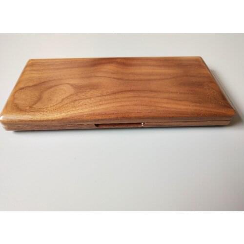 Upscale Oboe Reeds Box Holder Case for 20x Reeds Hold Woodwind Accessory with Hygrometer Black walnut