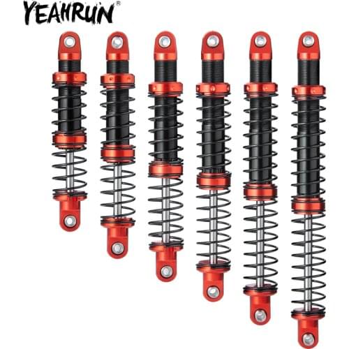 YEAHRUN 75/85/95/105/115/125mm Metal Oil Adjustable Spring Shock Absorber Damper for Axial SCX10 TRX-4 1/10 RC Crawler Car