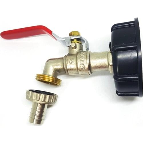 1/2 Brass Nozzles Tank 1000 Liter IBC Adapter Garden Water Tank Connector Rainwater Tank Adapter Home Garden Water Connectors