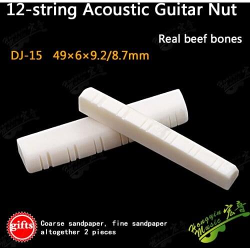 1 Set Folk guitar real ox bone solid bone 12 string pillow guitar pillow string pillow bridge kit guitar repair replacement acce