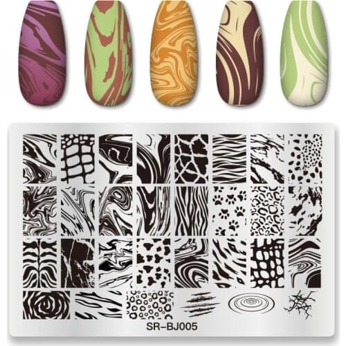 1Pcs Nail Art Stamp Nail Stamping Template Flowers Animal Tropical Geometry Pattern Nail Art Image Lace Stamp Templates Manicure