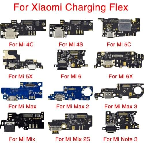 1pcs New Charging Flex For Xiaomi 4C 4S 5C 5X 6X Max 2 3 Mix 2S Note 3 Charger Port USB Dock Connector Data Flex Cable