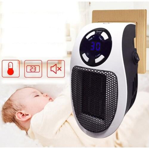 110-220V Wall-Outlet Mini Electric Air Heater Powerful Warm Blower Fast Heater Fan Stove Radiator Room Warmer