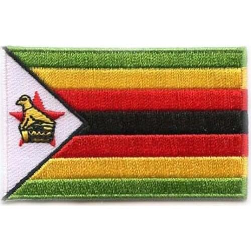 2.5",area over 80%,074,zimbabwe,100pcs/bag,MOQ50pcs,embroidery patch,merrow & flat broder,iron on backing,free shipping by Post