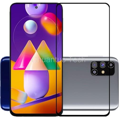 25 Pcs/Lot Full Cover Screen Protectors For Samsung Galaxy M31s Scratch Proof Protective Film Tempered Glass