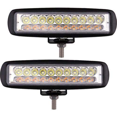 6Inch 60W LED Work Light Bar Spotlight Driving Fog Lamp for 4x4 Truck Car Dual Color White & Amber car accessories
