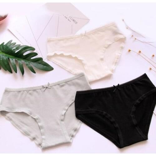 7 Pcs Cotton Underwear for Girls 2018 New Children Soft Panties Teenages Candy Color Briefs SQ-817-7PCS