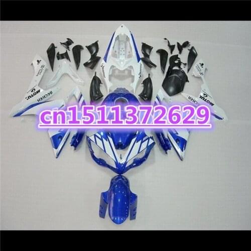 Bo 100%Fits Fairings for YZF R1 07 08 YZF-R1 07-08 blue white black YZF1000 R1 07 08 YZF R1 2007 2008 fairing kits