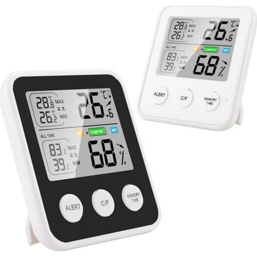 TS-9909 LCD Digital Temperature Humidity Meter Home Indoor Electronic Hygrometer Thermometer Weather Station for Bed Room Office