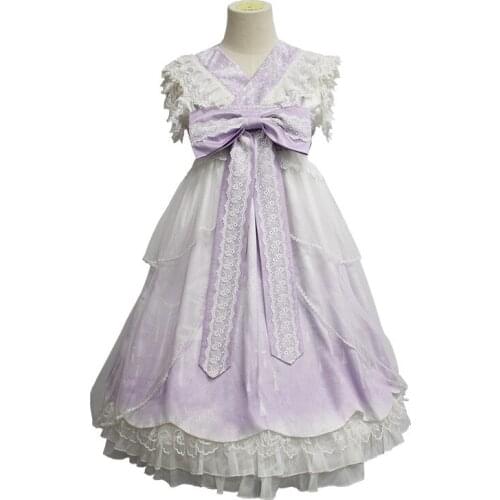 Lolita high-waisted dress for children sleeveless Princess cosplay costume cute two-piece dress birthday party dress at stock