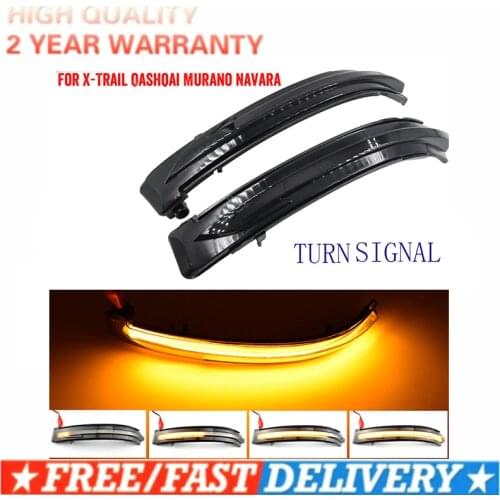 For Nissan X-Trail T32 Rogue Qashqai J11 Murano Z52 Juke Navara Pathfinder LED side mirror dynamic turn signal sequence light