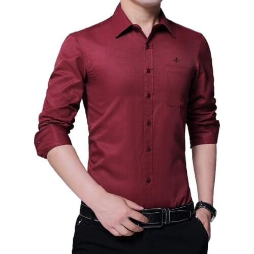 Dudalinas Men Shirt Brand 2021 Male Quality Long Sleeve Shirts Casual Hit Color Slim Fit Black Men Dress Shirts Cotton Shirt