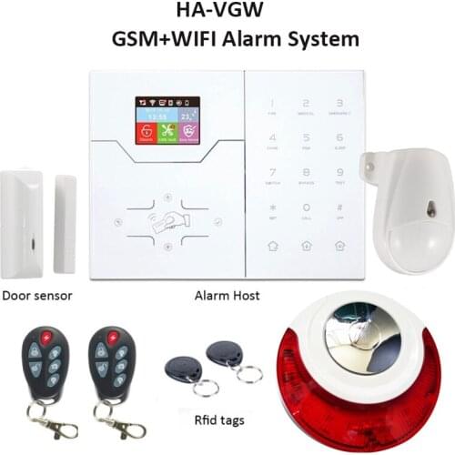 Focus HA-VGW Color Screen Touch Pad Burglary Intruder Security System 433mhz/868mhz English French Menu Alarms