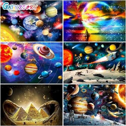 GATYZTORY 5D Diamond Painting Star Scenery Rhinestone Kits Cross Stitch Mosaic Art Handmade Gift Home Decor