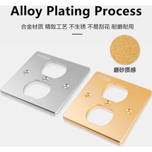 Hifi Speaker Socket Board Acoustic Terminals 86*86 American Standard Socket Panel Aluminum Alloy Faceplate Audio Power Connector