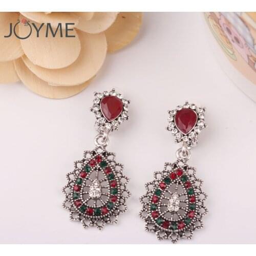 Boho Vintage Retro Silver Plated Clip Earrings Without Piercing for Women Party Charm No Hole Ear Clip Geometric Earring