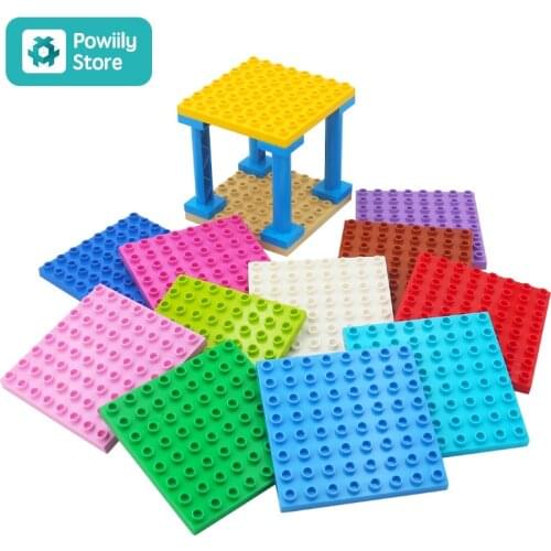 Building Blocks Compatible with Duplo Kids DIY Toys ABS Plastic Building Toys Blocks Bricks Parts 8x8 Educational Learning